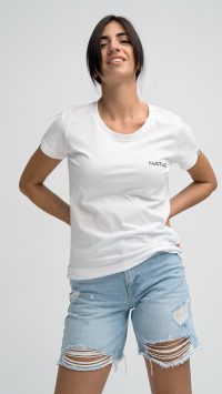 T-Shirt με τύπωμα NATUZ & back mirror logo 100% Οργανικό Βαμβάκι